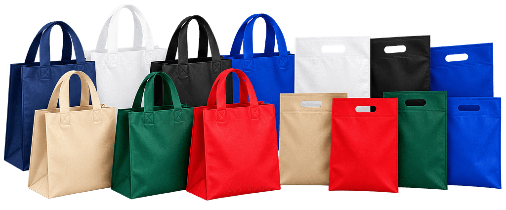 Non-woven τσάντες με χεράκι και χούφτα σε διαφορετικά χρώματα